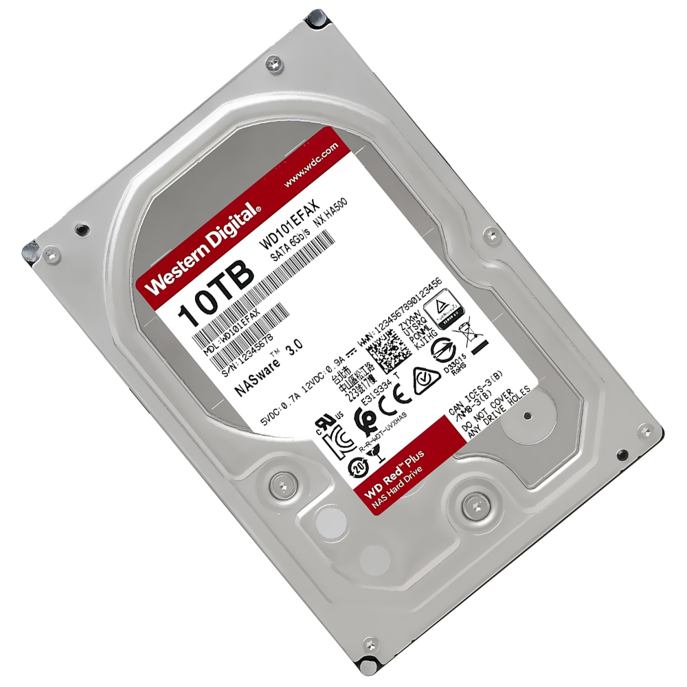 HD Western Digital 10TB WD Red Plus Nas 3.5" SATA 3 5400RPM - WD101EFAX