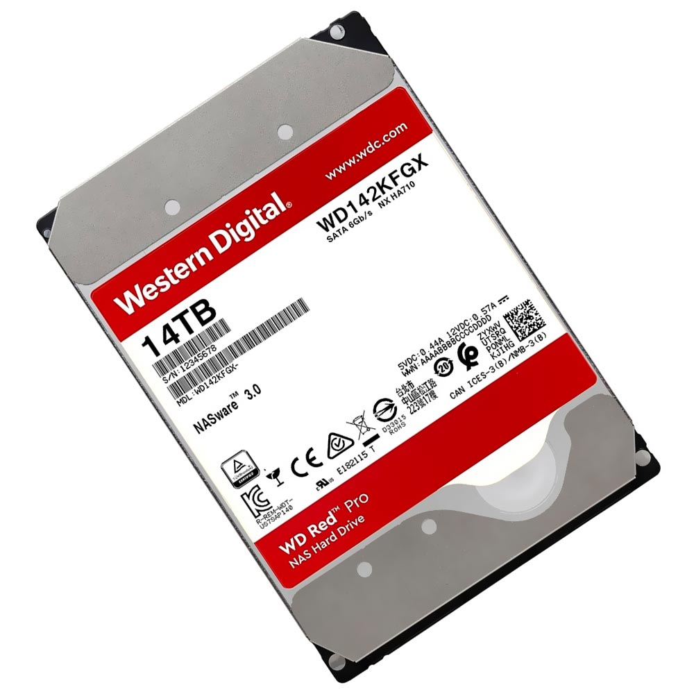 HD Western Digital 14TB WD Red Pro Nas 3.5" SATA 3 7200RPM - WD142KFGX (GARANTIA BR)