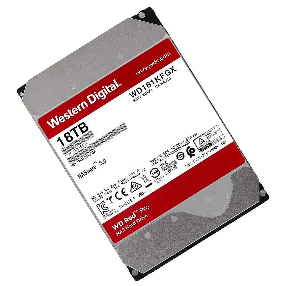 HD Western Digital 18TB WD Red Pro 3.5" SATA 3 7200RPM - WD181KFGX (GARANTIA BR)