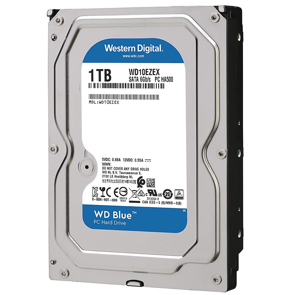 HD Western Digital 1TB WD Blue 3.5" SATA 3 7200RPM - WD10EZEX (GARANTIA BR)