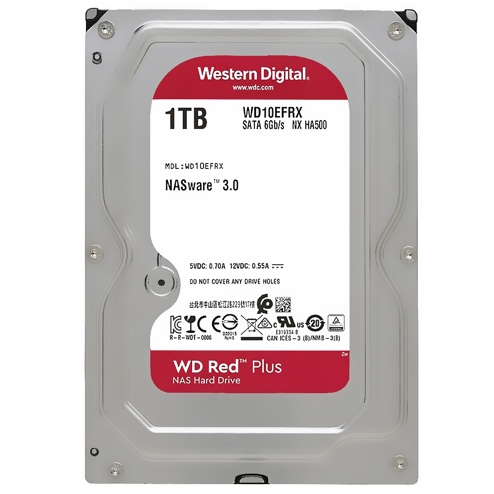HD Western Digital 1TB WD Red Nas 3.5" SATA 3 5400RPM - WD10EFRX