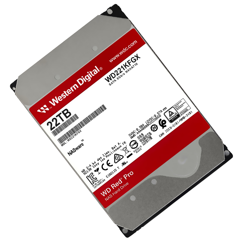 HD Western Digital 22TB WD Red Pro Nas 3.5" SATA 3 7200RPM - WD221KFGX (GARANTIA BR)