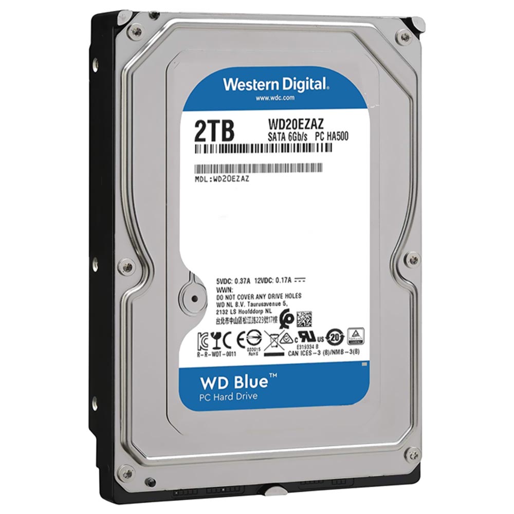 HD Western Digital 2TB WD Blue 3.5" SATA 3 5400RPM - WD20EZAZ