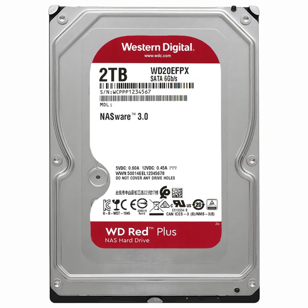 HD Western Digital 2TB WD Red Plus 3.5" SATA 2 5400RPM - WD20EFPX (GARANTIA BR)