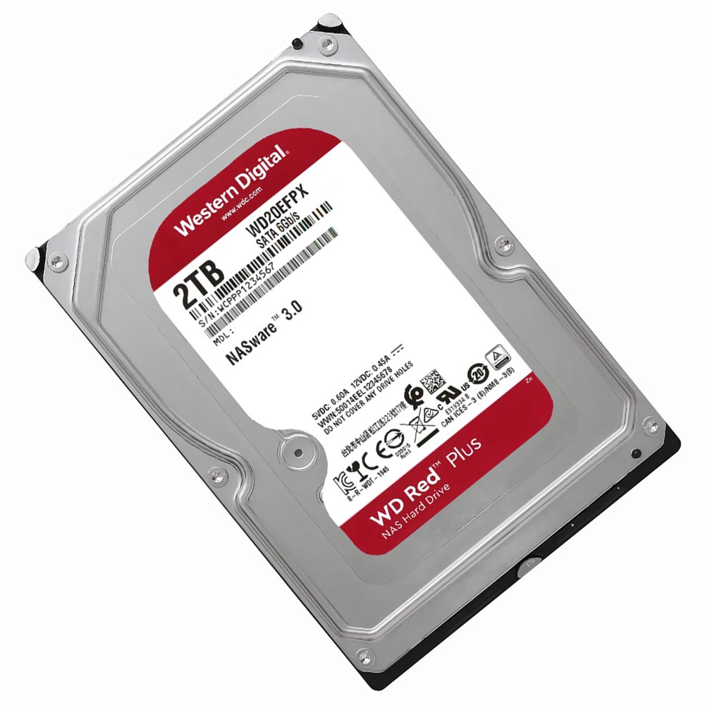 HD Western Digital 2TB WD Red Plus 3.5" SATA 2 5400RPM - WD20EFPX (GARANTIA BR)