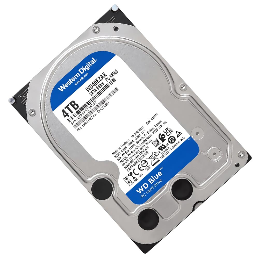 HD Western Digital 4TB WD Blue 3.5" SATA 3 5400RPM - WD40EZAX