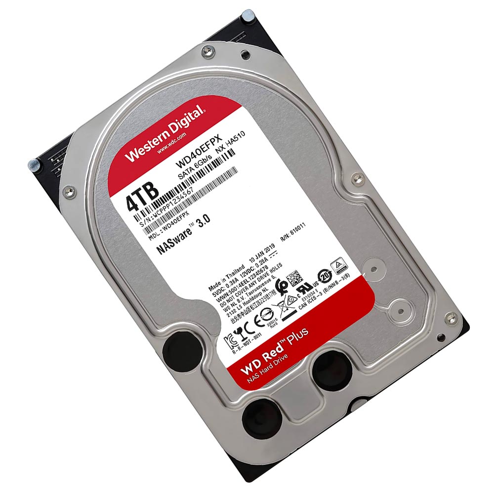 HD Western Digital 4TB WD Red Plus Nas 3.5" SATA 3 5400RPM - WD40EFPX (GARANTIA BR)