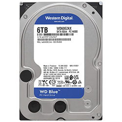 HD Western Digital 6TB WD Blue 3.5" SATA 3 5400RPM - WD60EZAX 