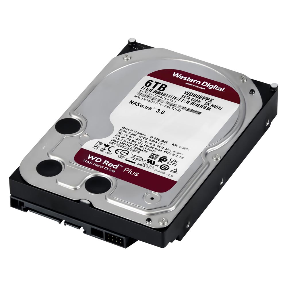 HD Western Digital 6TB WD Red Plus 3.5" SATA 3 5400RPM - WD60EFPX (GARANTIA BR)