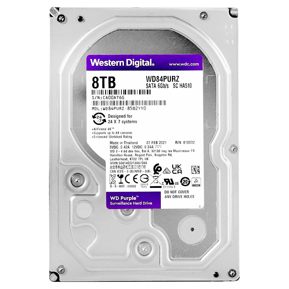 ほぼ未使用品 Western Digital 8TB HDD WD84PURZ