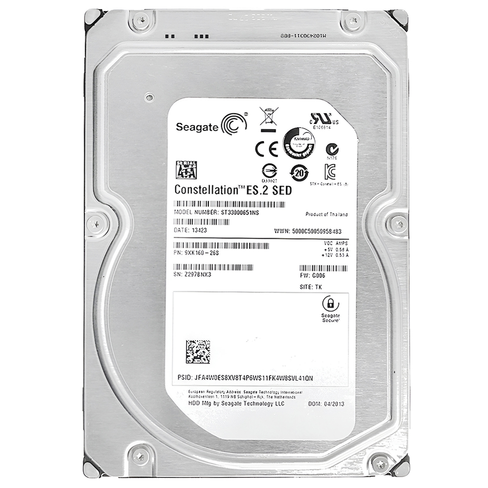 HD Seagate 3TB Constellation ES.2 Sed 3.5" SATA 3 7200RPM Pull - ST33000651NS