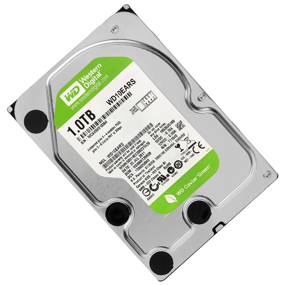 HD Western Digital 1TB WD Green 3.5" SATA 3 5400RPM Pull - WD10EARS