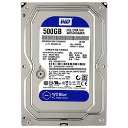 HD Western Digital 500GB WD Blue 3.5" SATA 3 7200RPM Pull - WD5000AAKX