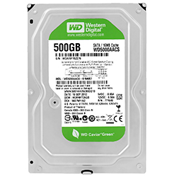 HD Western Digital 500GB WD Green 3.5" SATA 3 5400RPM Pull - WD5000AACS