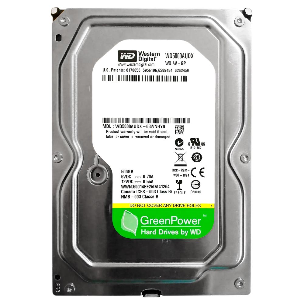 HD Western Digital 500GB WD Green 3.5