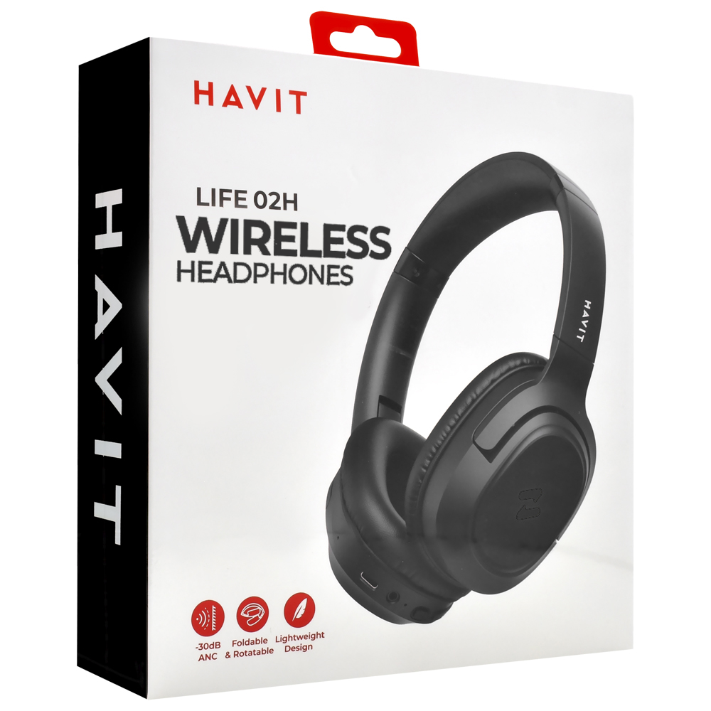 FONE BLUETOOTH HAVIT H612BT LIFE 02H HEADBAND PRETO