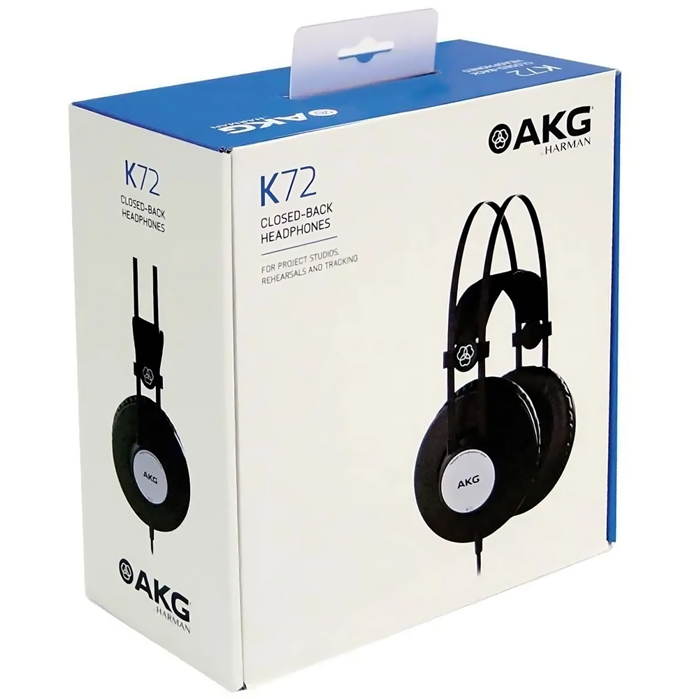 Fone de Ouvido AKG Harman K72 Closed-Back Headphones / Com Fio - Preto