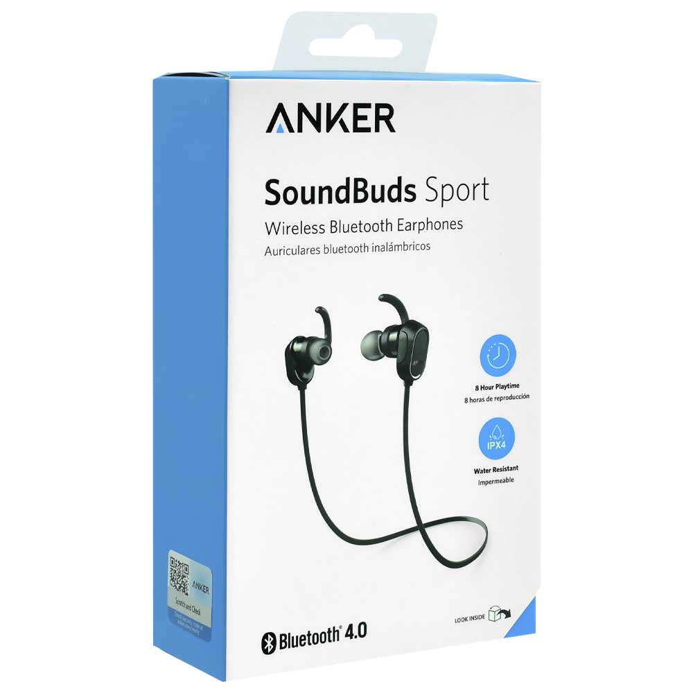 Fone de Ouvido Anker Soundbuds Sport A3233 / Bluetooth - Preto