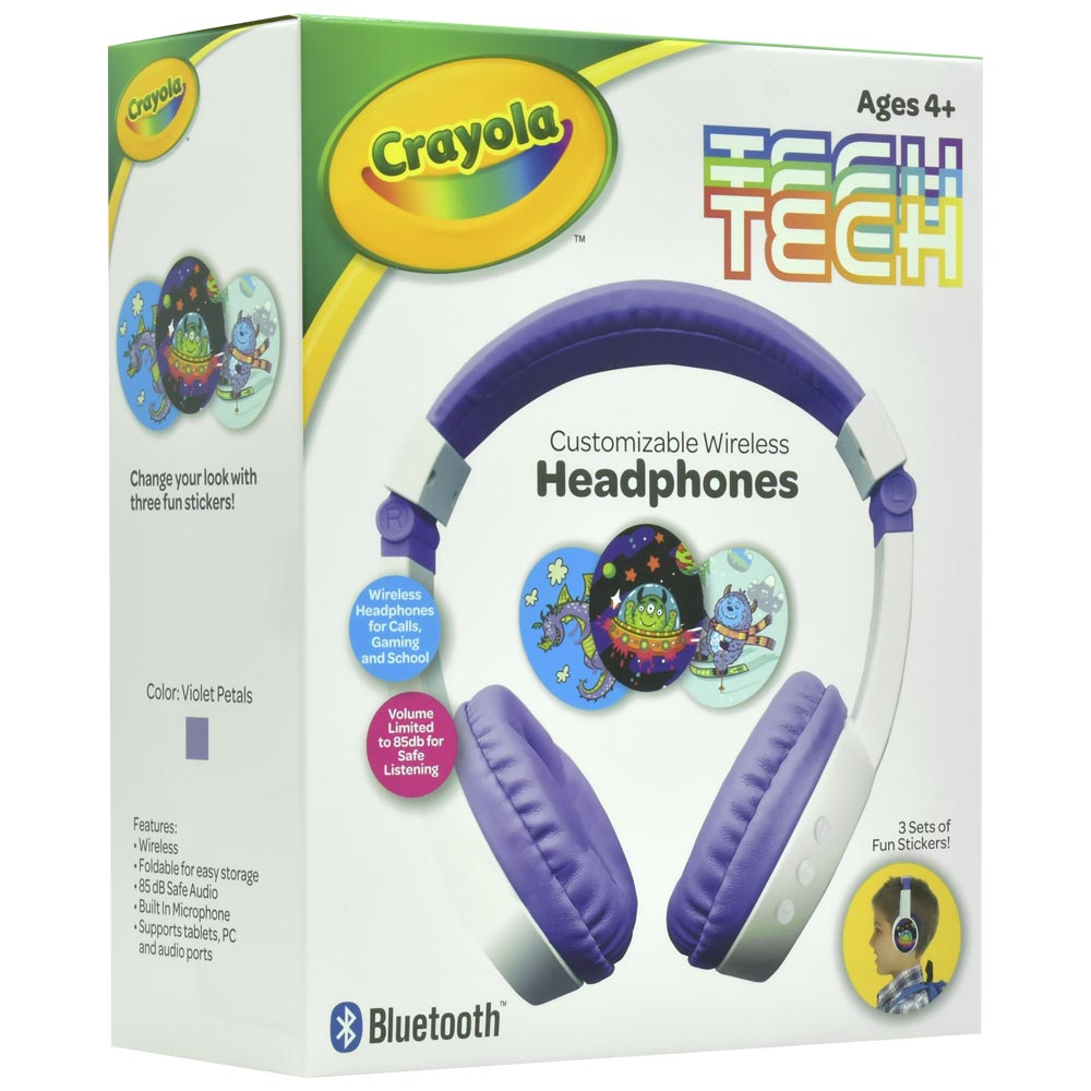 Fone de Ouvido Crayola CR-BT200H(V) / Wireless - Roxo