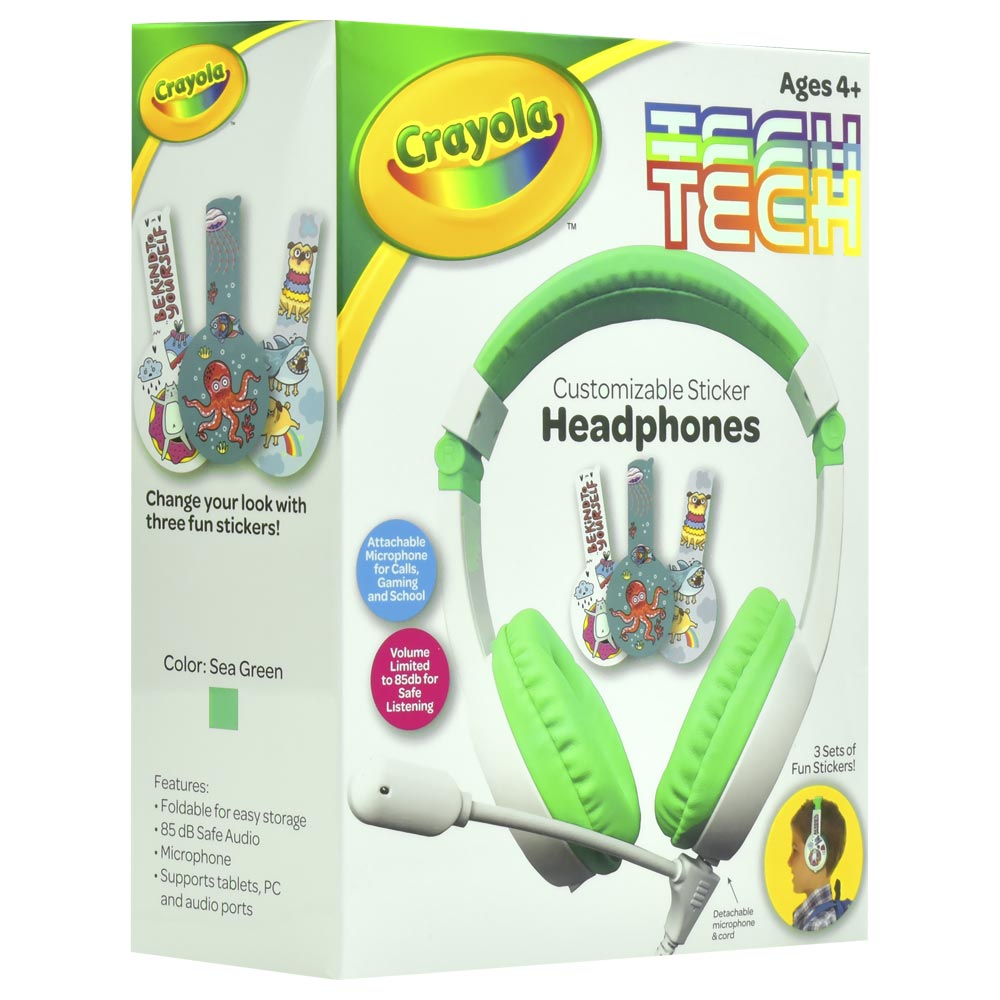 Fone de Ouvido Crayola CR-W180H(G) / Com Fio - Verde