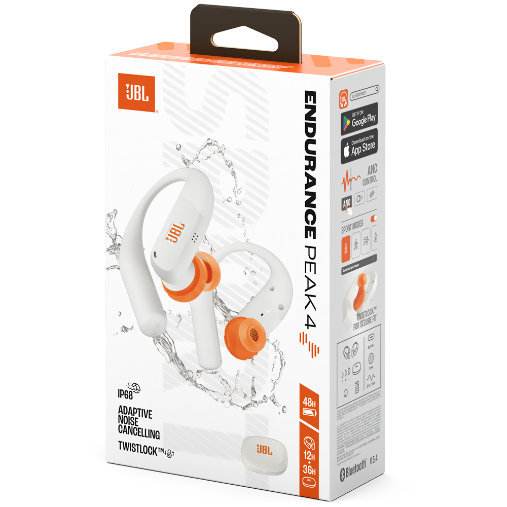 Fone de Ouvido JBL Endurance Peak 4 / Bluetooth - Branco
