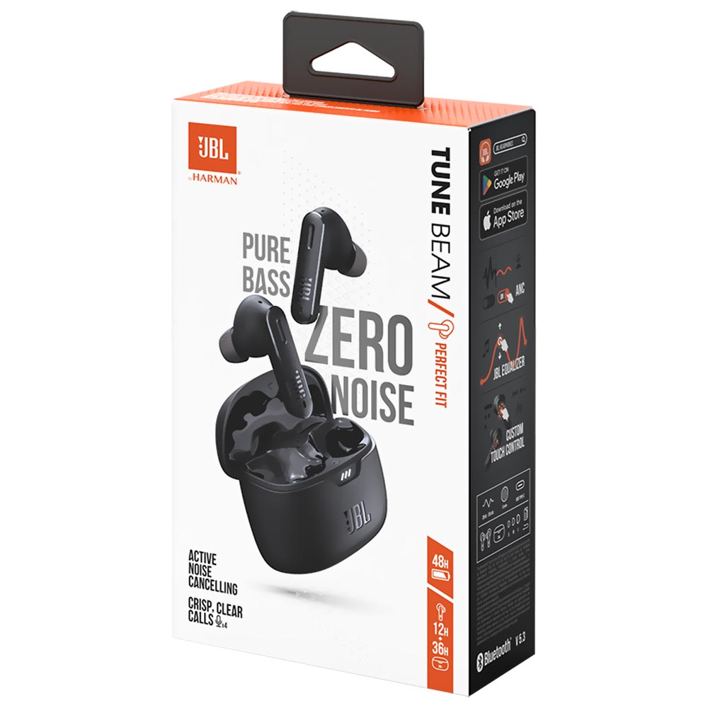 Fone de Ouvido JBL Live Beam Perfect Fit TWS / Bluetooth - Preto