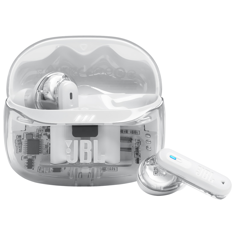 Fone de Ouvido JBL Tune Beam2 Perfect Fit TWS / Bluetooth - Ghost Branco