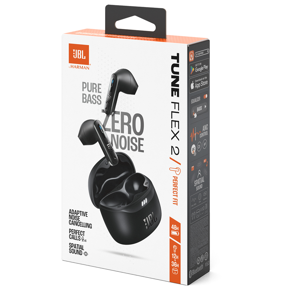 Fone de Ouvido JBL Tune Flex 2 Perfect Fit TWS / Bluetooth - Preto