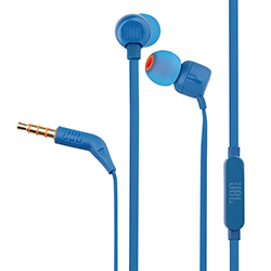 Fone de Ouvido JBL Tune T110 / Com Fio - Azul