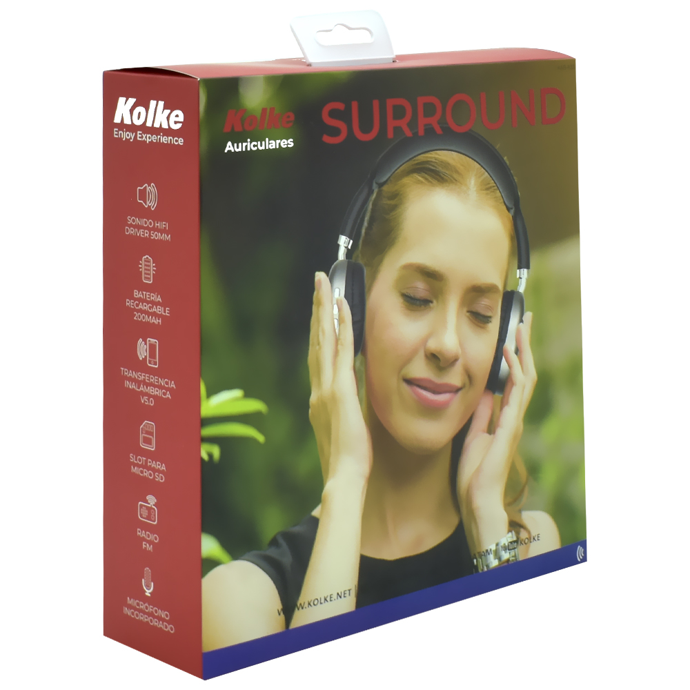 Fone de Ouvido Kolke KAB-633 Surround / Bluetooth - Rosa