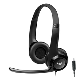 Fone de Ouvido Logitech H390 Stereo / Com Fio - Preto (981-000014)