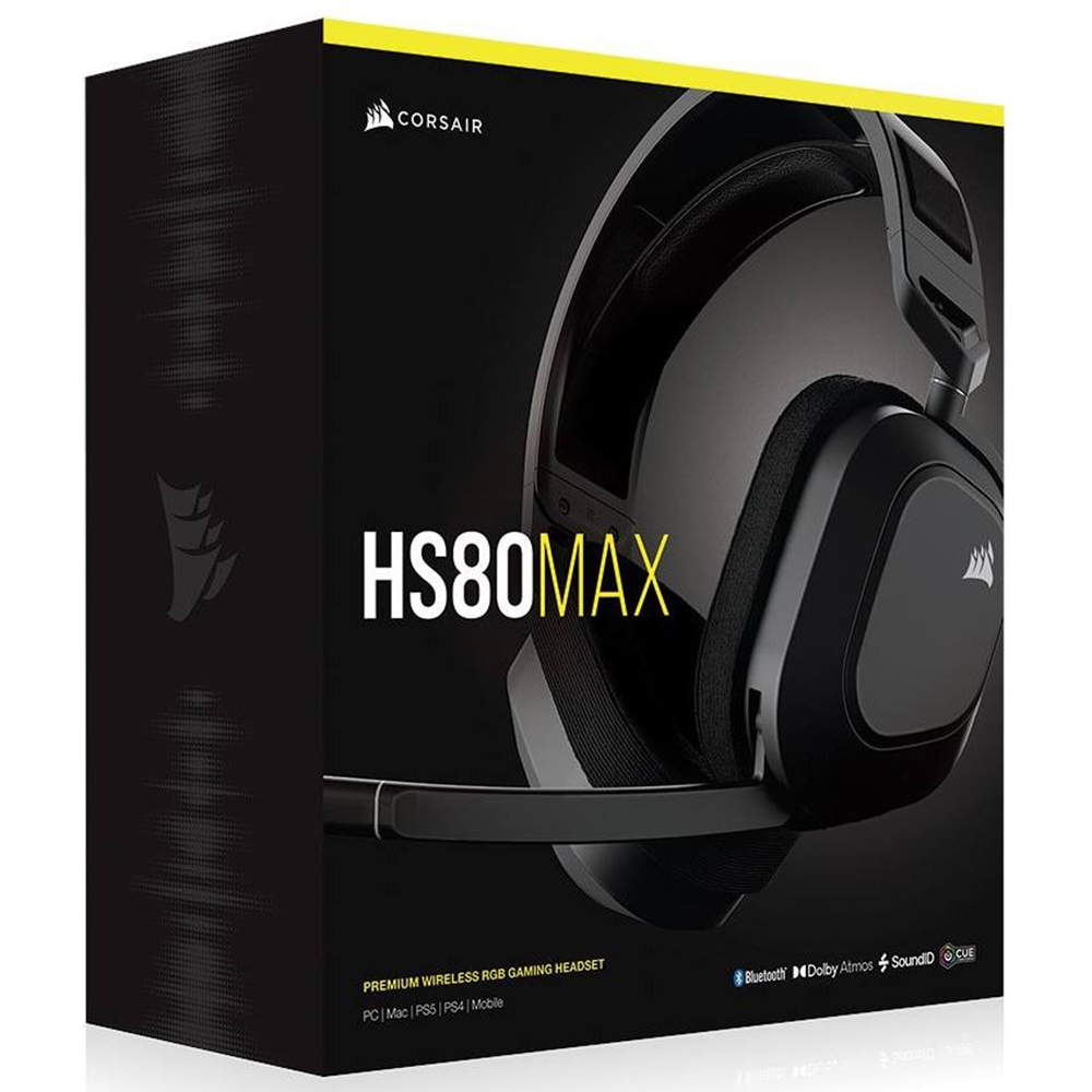 Fone Gamer Corsair HS80 Max Premium RGB / Wireless - Steel Cinza (CA-9011295-NA)