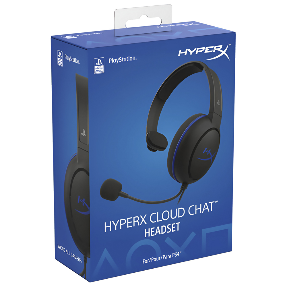 Fone Gamer HyperX Cloud Chat PS4 / Com fio - Preto (HX-HSCCHS-BK/AM)