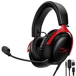 Fone Gamer Hyperx Cloud III / Com Fio - Preto / Vermelho (727A9AA)