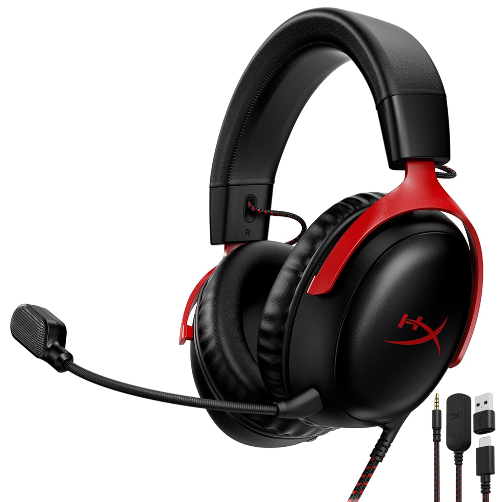 Fone Gamer Hyperx Cloud III / Com Fio - Preto / Vermelho (727A9AA)