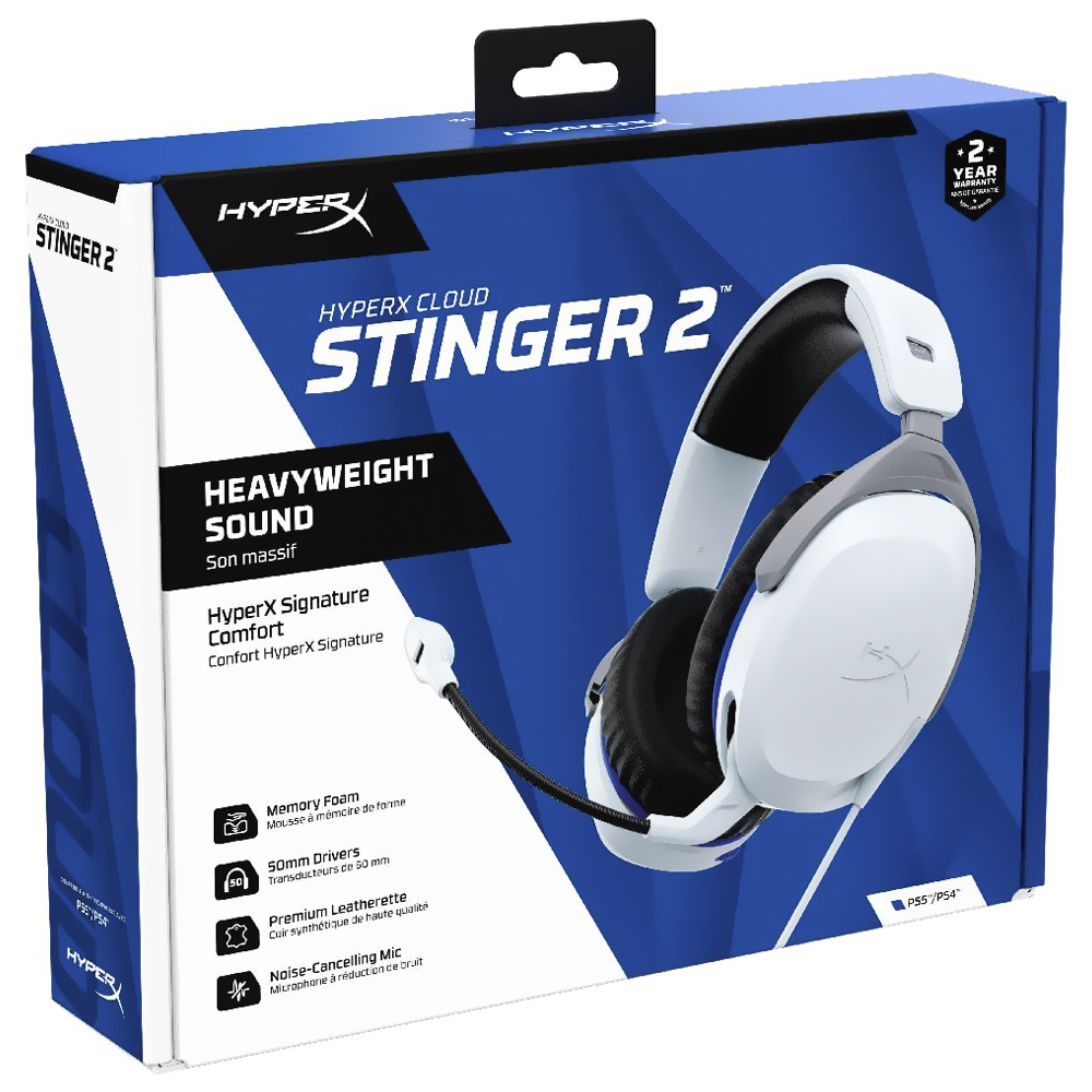 Fone Gamer Hyperx Cloud Stinger 2 / Com Fio - Branco (75X29AA)