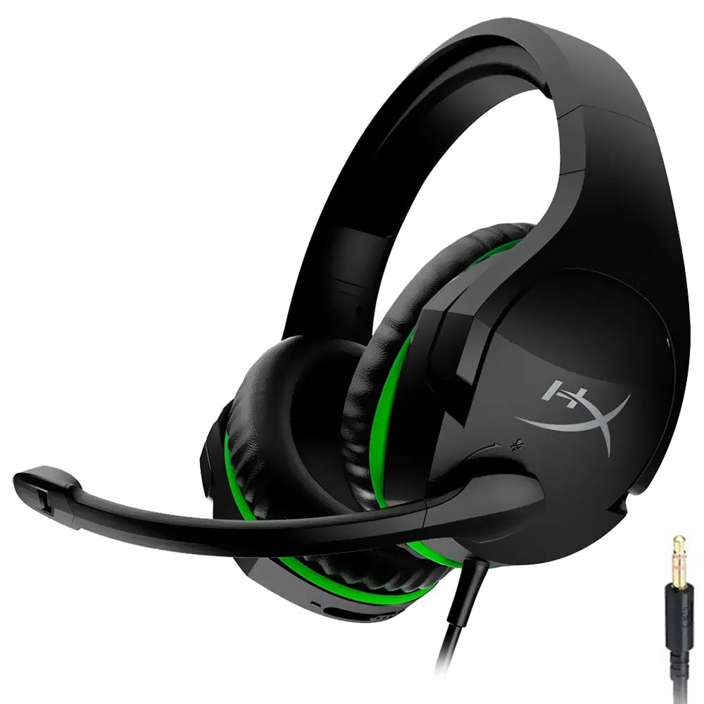 Fone Gamer Hyperx Cloudx Stinger Xbox / Com Fio - Preto / Verde (HX-HSCSX-BK/WW)