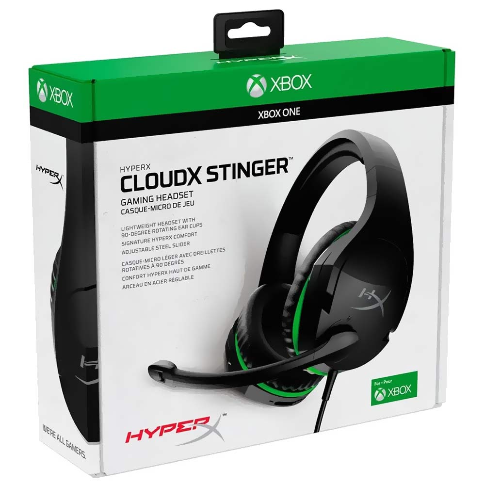 Fone Gamer Hyperx Cloudx Stinger Xbox / Com Fio - Preto / Verde (HX-HSCSX-BK/WW)