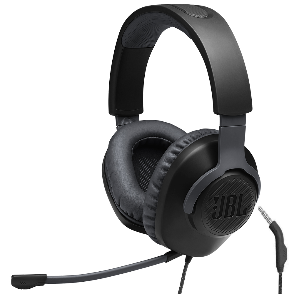 Fone Gamer JBL Quantum 100 / Com Fio - Preto