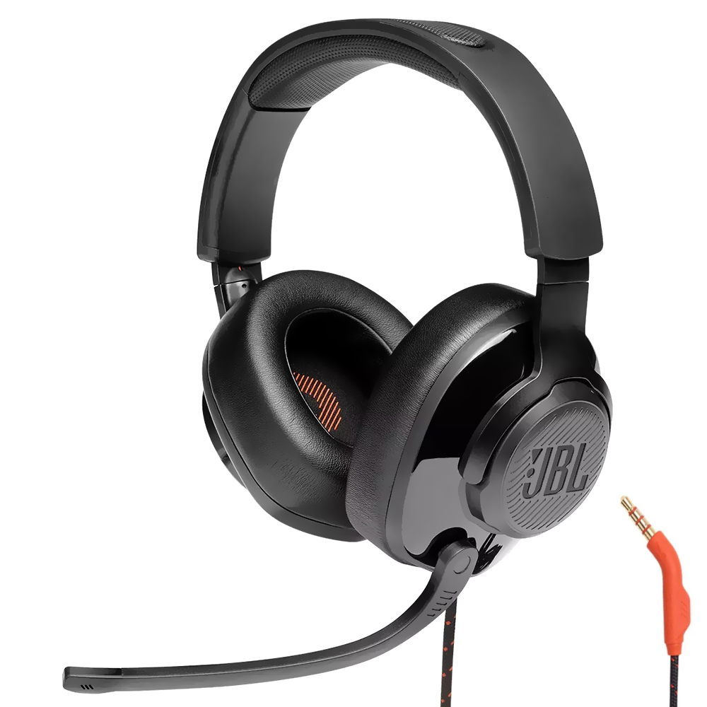 Fone Gamer JBL Quantum 200 / Com Fio - Preto