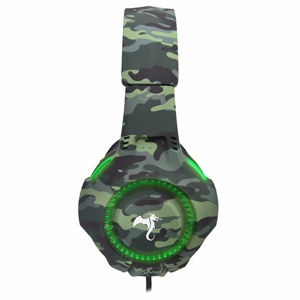 Fone Gamer Kolke KGA-487 Trooper LED / Com Fio - Verde / Camuflado