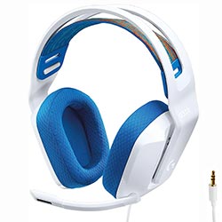 Fone Gamer Logitech G335 Keep / Com Fio - Branco / Azul (981-001017)