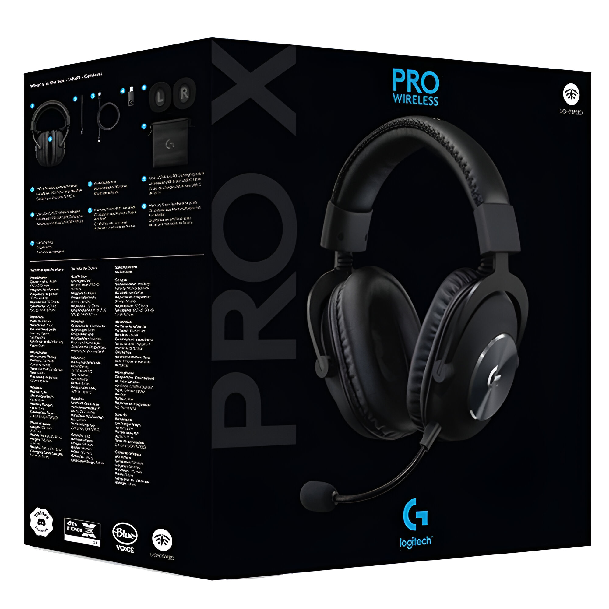 Fone Gamer Logitech Pro X / Wireless - Preto (981-000906)