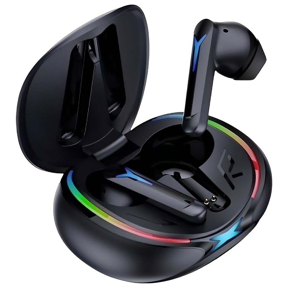 Fone Gamer Quanta QTAGE10 Eclipse TWS RGB / Bluetooth - Preto