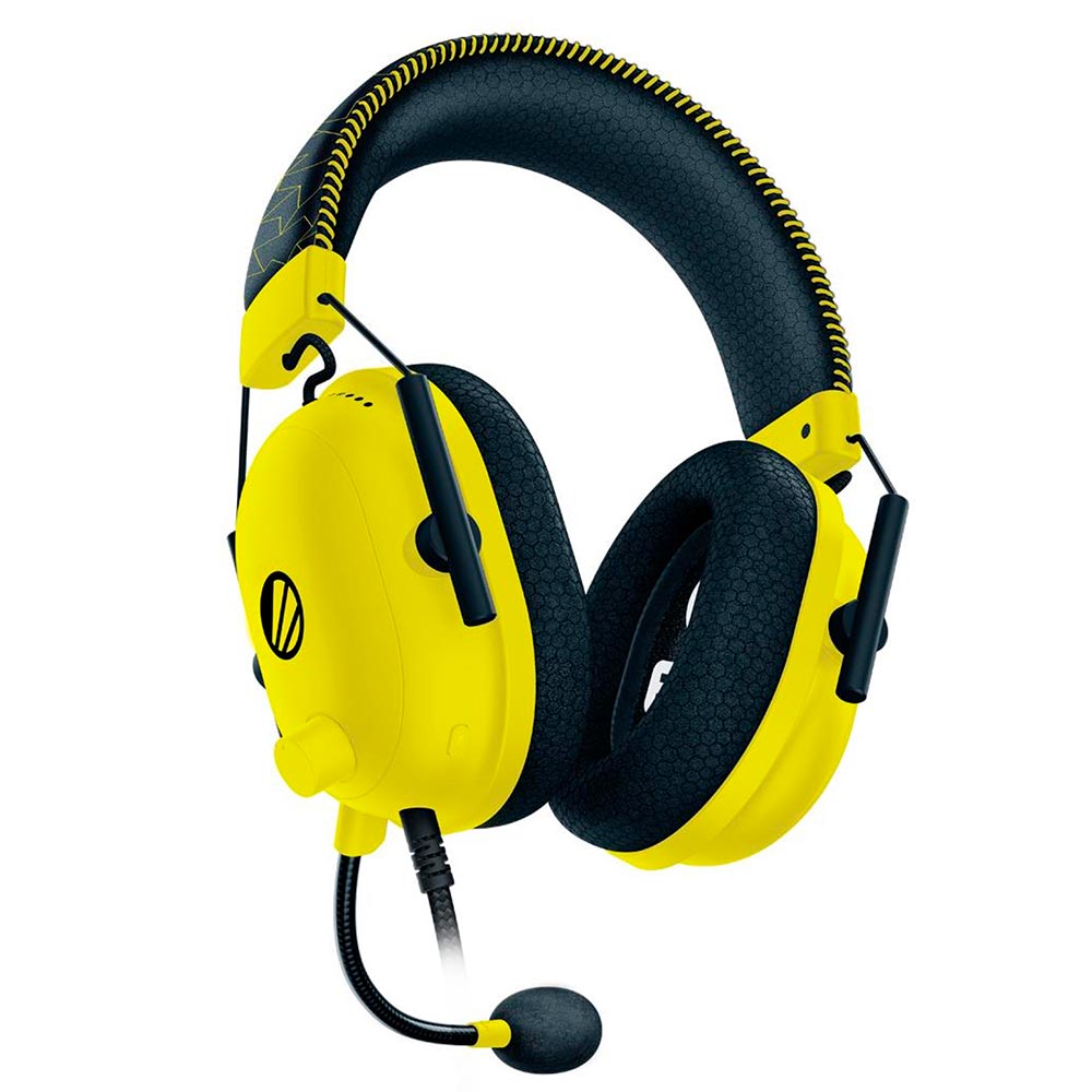 Fone Gamer Razer Blackshark V2 / Com Fio - Preto / Amarelo + USB Sound Card (RZ04-03230500-R3M1)