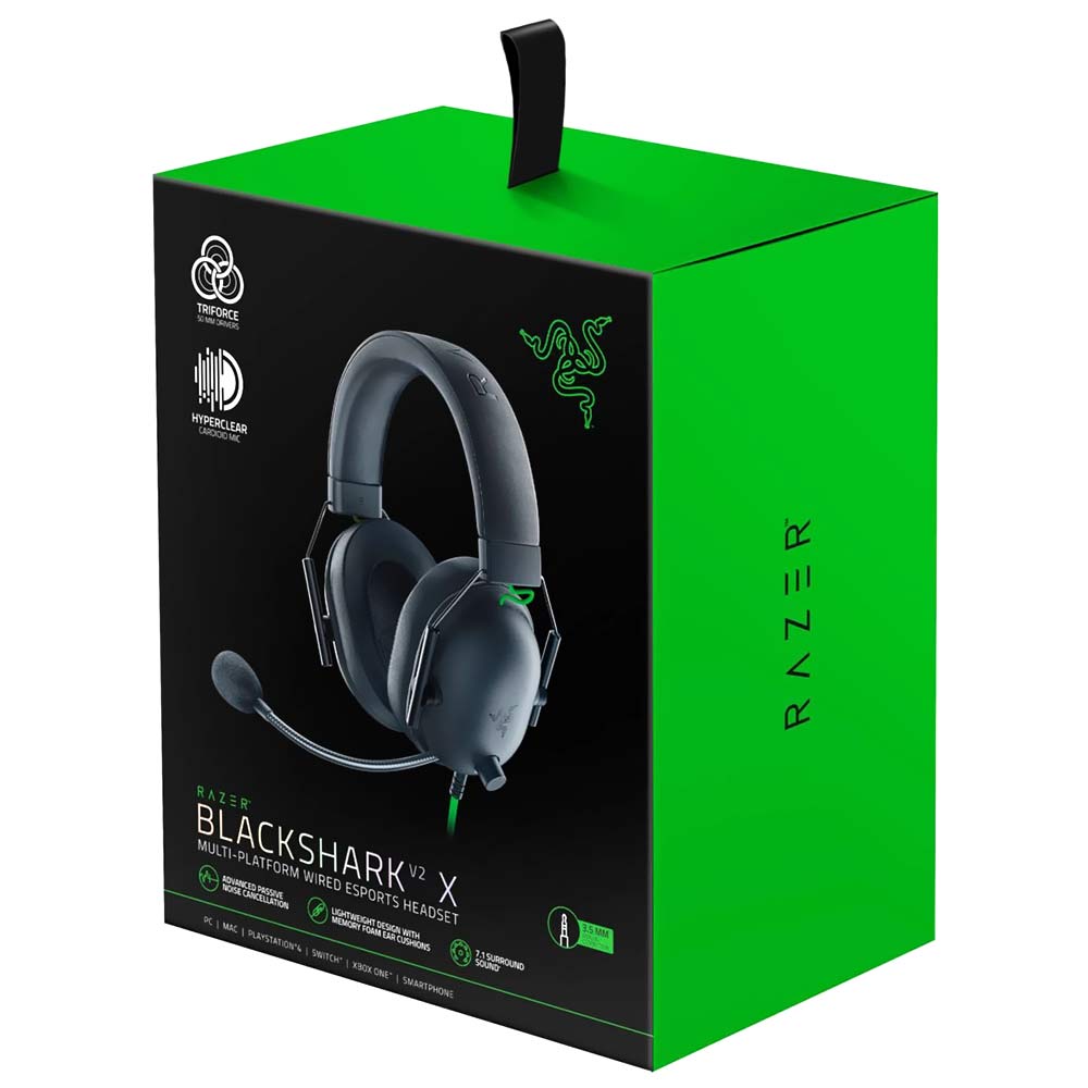 Fone Gamer Razer Blackshark V2 X / Com Fio - Preto (RZ04-03240100-R3U1)