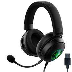 Fone Gamer Razer Kraken V3 Hypersense RGB / Com Fio - Preto (RZ04-03770100-R3U1)