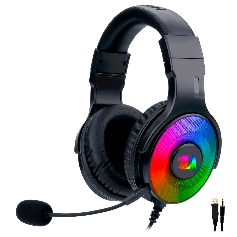 Fone Gamer Redragon H350RGB-1 Pandora 2 RGB / Com Fio - Preto