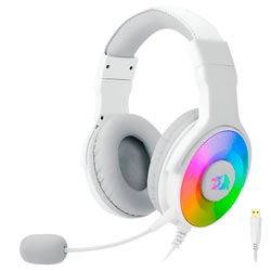 Fone Gamer Redragon H350W-RGB Pandora RGB / Com Fio - Branco