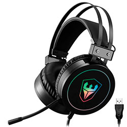 Fone Gamer Satellite AE-358 RGB / Com Fio - Preto